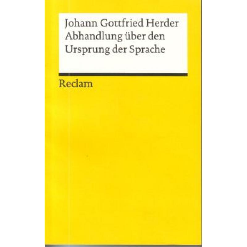 Herder: Abhandlung über den Ursprung der Sprache